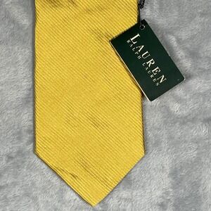 Lauren Ralph Lauren Yellow Striped Silk Necktie Mens Formal Business Tie NEW